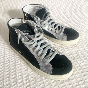 P448 Black and Gray High-Top Sneakers